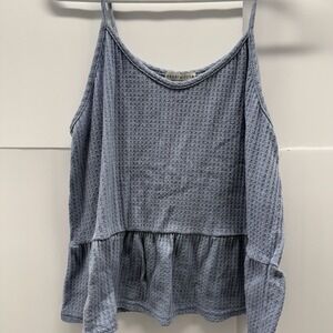 Paper and Crane Size Large Blue Rust Colored Tanktop Spaghetti Strap